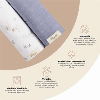 Crane Baby Cove 3-pc. Swaddle Set - Sea Life - BC-160SWS-2