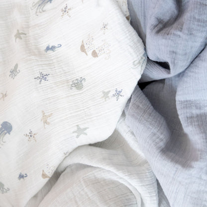 Crane Baby Cove 3-pc. Swaddle Set - Sea Life - BC-160SWS-2