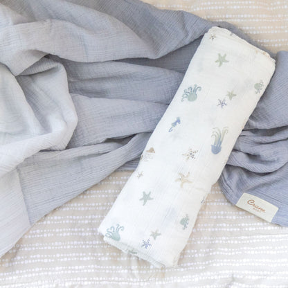 Crane Baby Cove 3-pc. Swaddle Set - Sea Life - BC-160SWS-2