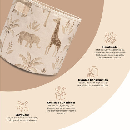 Crane Baby Kendi Safari Storage Bin - BC-120SB-2