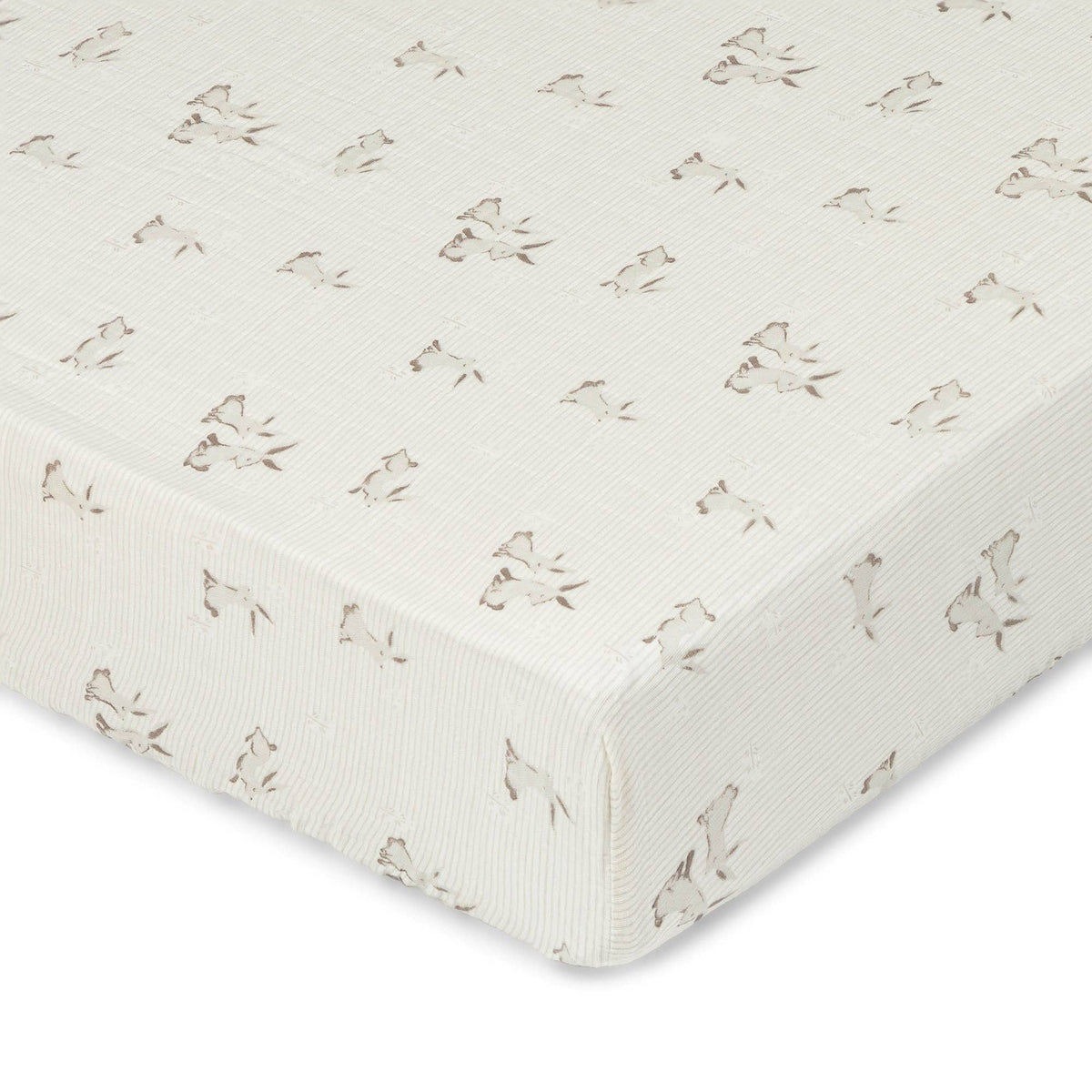 Crane Baby Organic Cotton Bunny Fitted Crib Sheet - Image 3