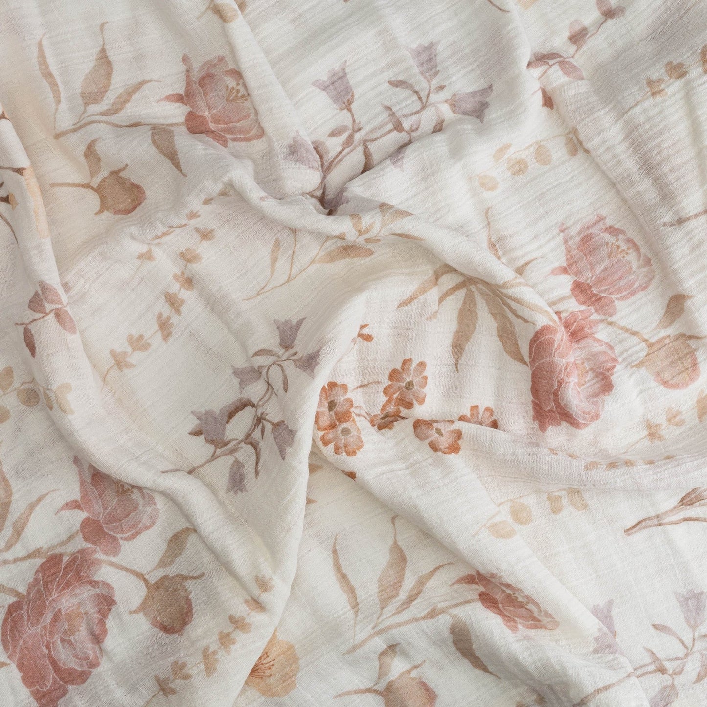 Crane Baby Violet Floral 100% Cotton Muslin Swaddle Blankets (Set of 3) - BC-200SWS-1