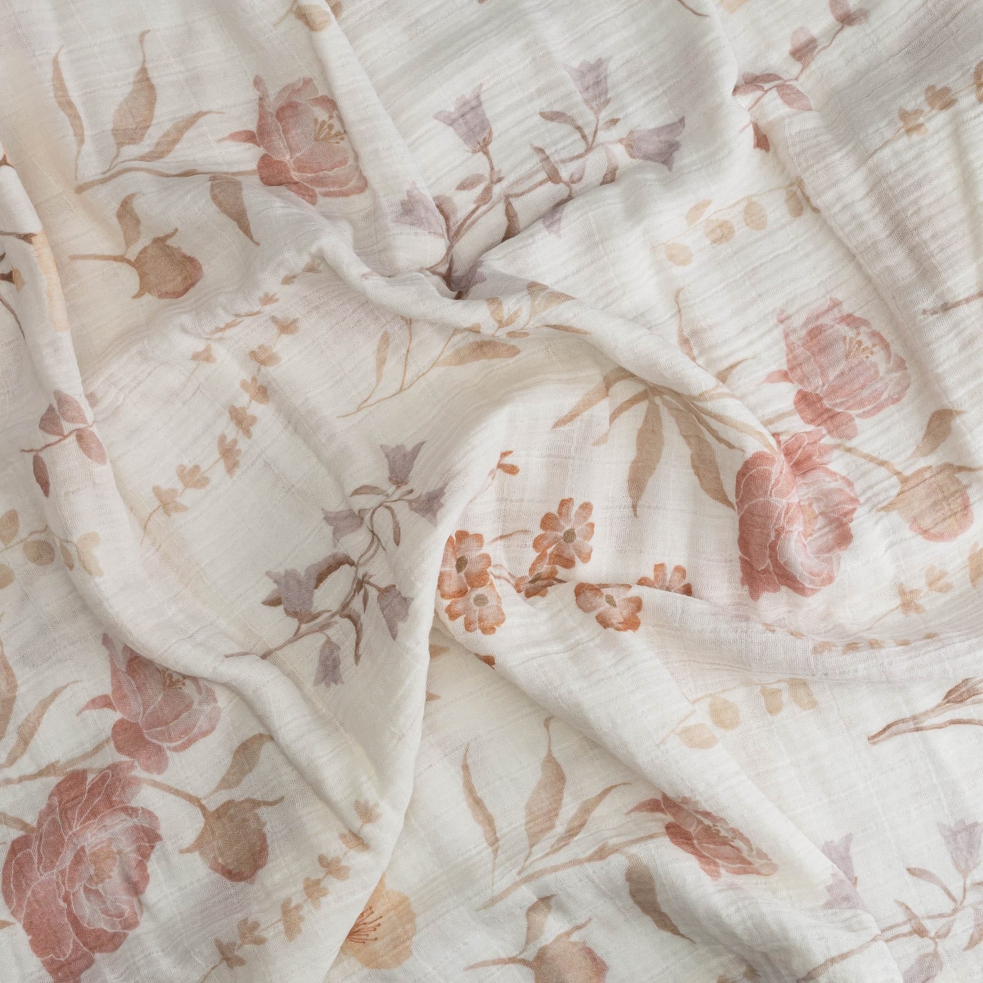 Crane Baby Violet Floral 100% Cotton Muslin Swaddle Blankets (Set of 3) - BC-200SWS-1