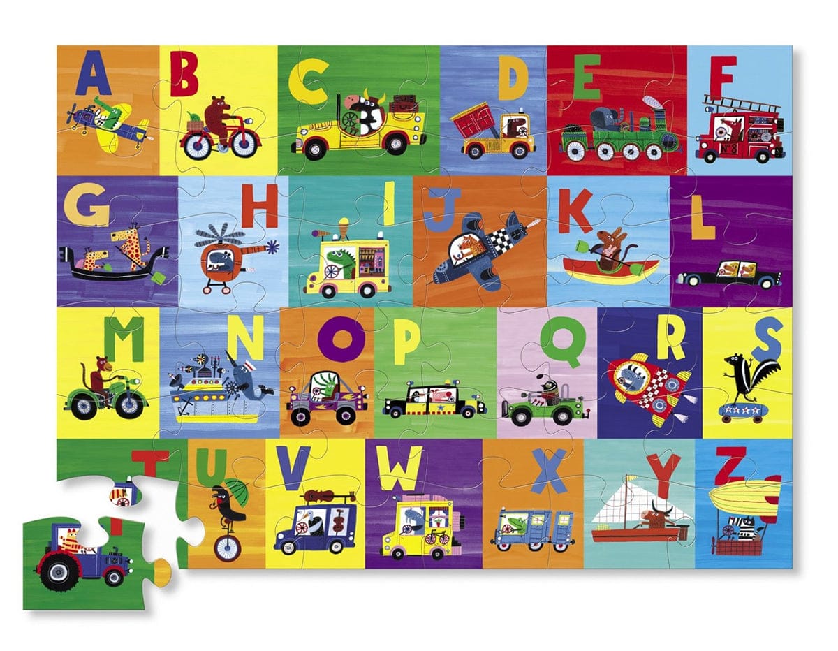 Crocodile Creek Floor Puzzle, 36-Piece - ABC Vehicles - 4074-9