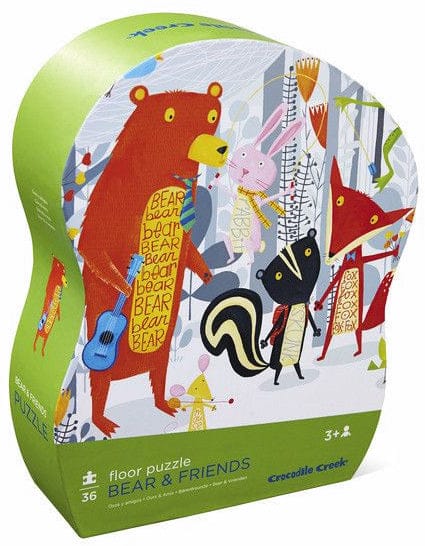 Crocodile Creek Floor Puzzle, 36-Piece - Bear & Friends - 4075-1