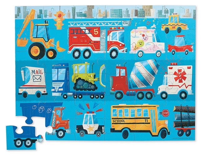 Crocodile Creek Floor Puzzle, 36-Piece - Vehicles - 4073-6