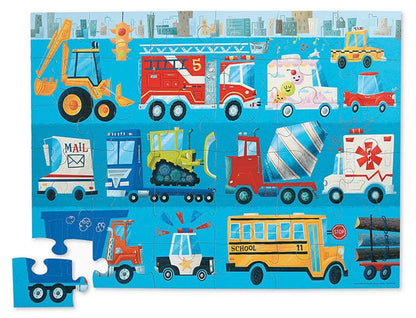 Crocodile Creek Floor Puzzle, 36-Piece - Vehicles - 4073-6