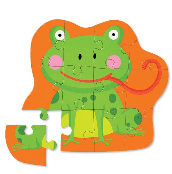 Crocodile Creek Mini Puzzle, 12-Piece - Hungry Frog - 4114-7