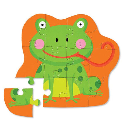 Crocodile Creek Mini Puzzle, 12-Piece - Hungry Frog - 4114-7