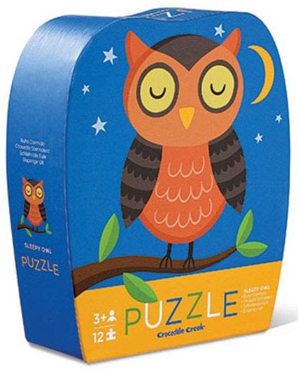 Crocodile Creek Mini Puzzle, 12-Piece - Sleepy Owl - 4114-8