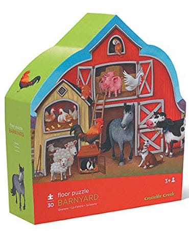 Crocodile Creek Shaped Puzzle, 30-Piece - Barnyard - 4090-1