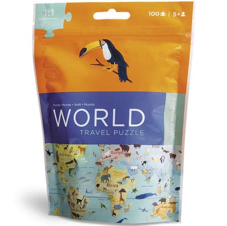 Crocodile Creek Travel Pouch Puzzle - World - 2913-3