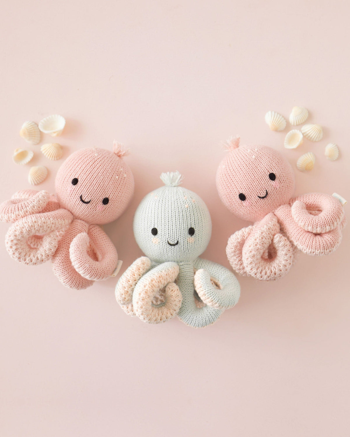 Cuddle+Kind Baby Octopus - Soft Coral Pink - Image 5
