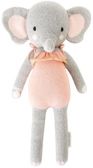 Cuddle+Kind Hand Knit Doll - Mini Eloise the Elephant, 13" - ELEELOMIN2