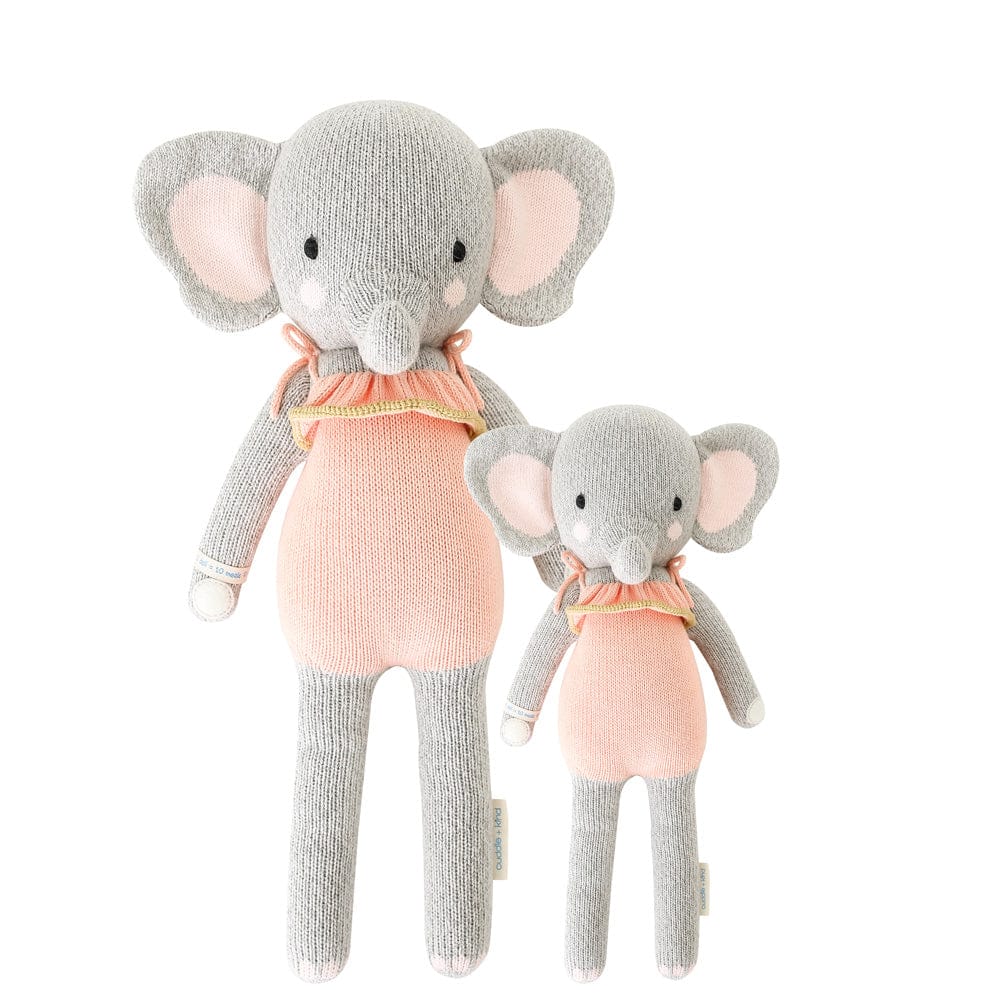 Cuddle+Kind Hand Knit Doll - Mini Eloise the Elephant, 13" - ELEELOMIN2