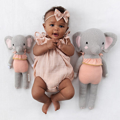 Cuddle+Kind Hand Knit Doll - Mini Eloise the Elephant, 13" - ELEELOMIN2