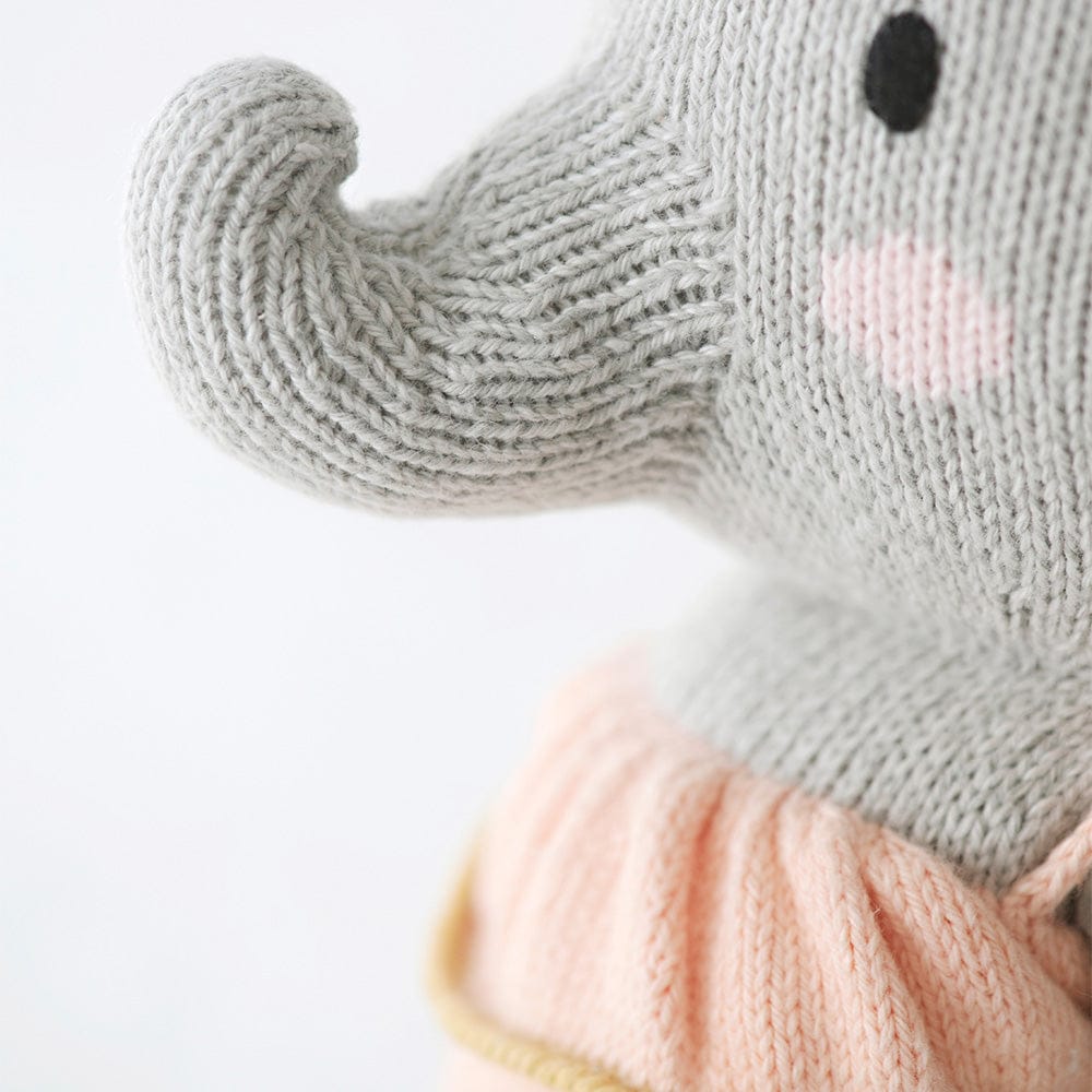 Cuddle+Kind Hand Knit Doll - Mini Eloise the Elephant, 13" - ELEELOMIN2