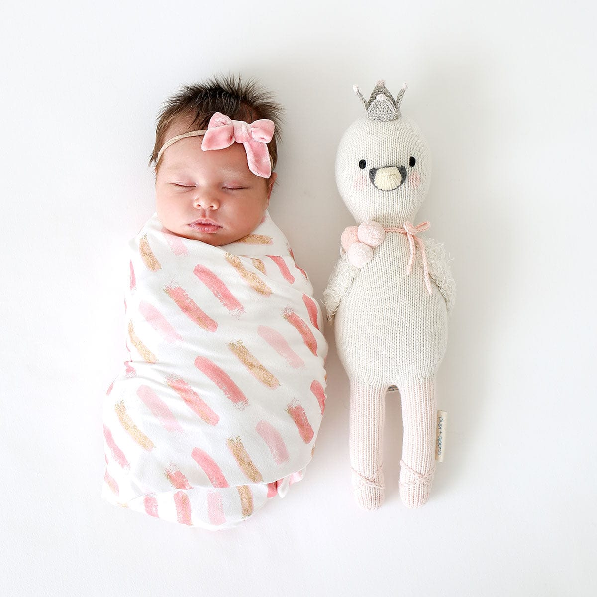 Cuddle+Kind Hand Knit Doll - Mini Harlow the Swan, 13" - SWAHARMIN2