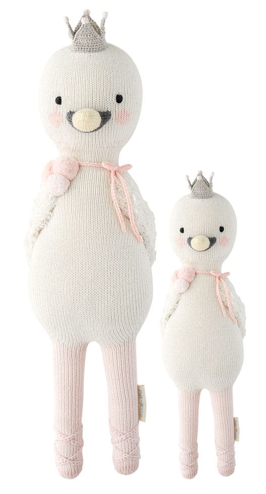 Cuddle+Kind Hand Knit Doll - Mini Harlow the Swan, 13" - SWAHARMIN2