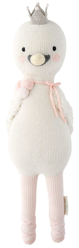 Cuddle+Kind Hand Knit Doll - Mini Harlow the Swan, 13" - SWAHARMIN2
