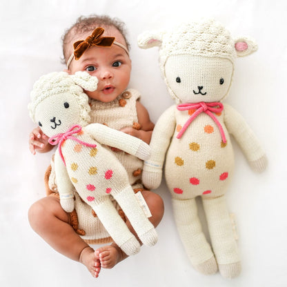 Cuddle+Kind Hand Knit Doll - Mini Lucy the Lamb, 13" - LAMLUCMIN2