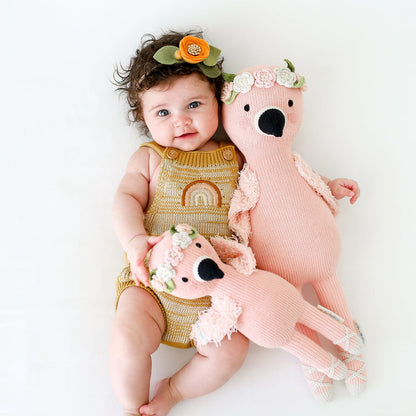 Cuddle+Kind Hand Knit Doll - Mini Penelope the Flamingo, 13" - FLAPENMIN2