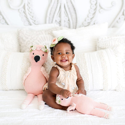 Cuddle+Kind Hand Knit Doll - Mini Penelope the Flamingo, 13" - FLAPENMIN2