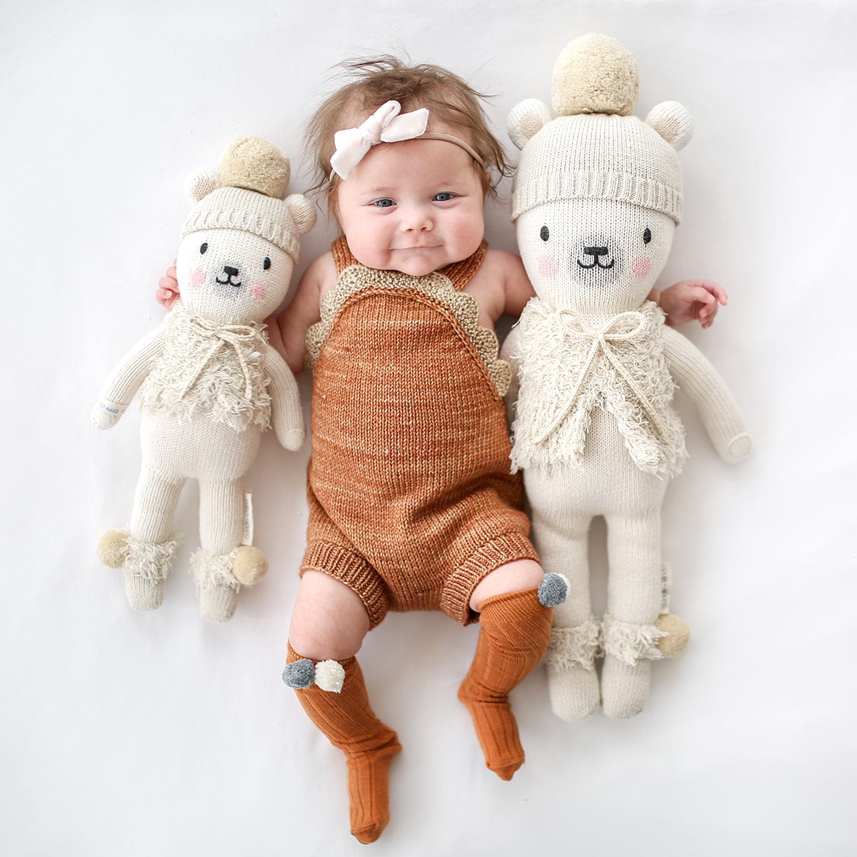 Cuddle+Kind Hand Knit Doll - Mini Stella the Polar Bear, 13" - POLSTEMIN2