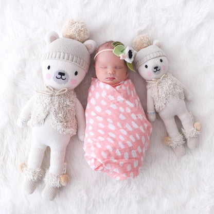 Cuddle+Kind Hand Knit Doll - Mini Stella the Polar Bear, 13" - POLSTEMIN2