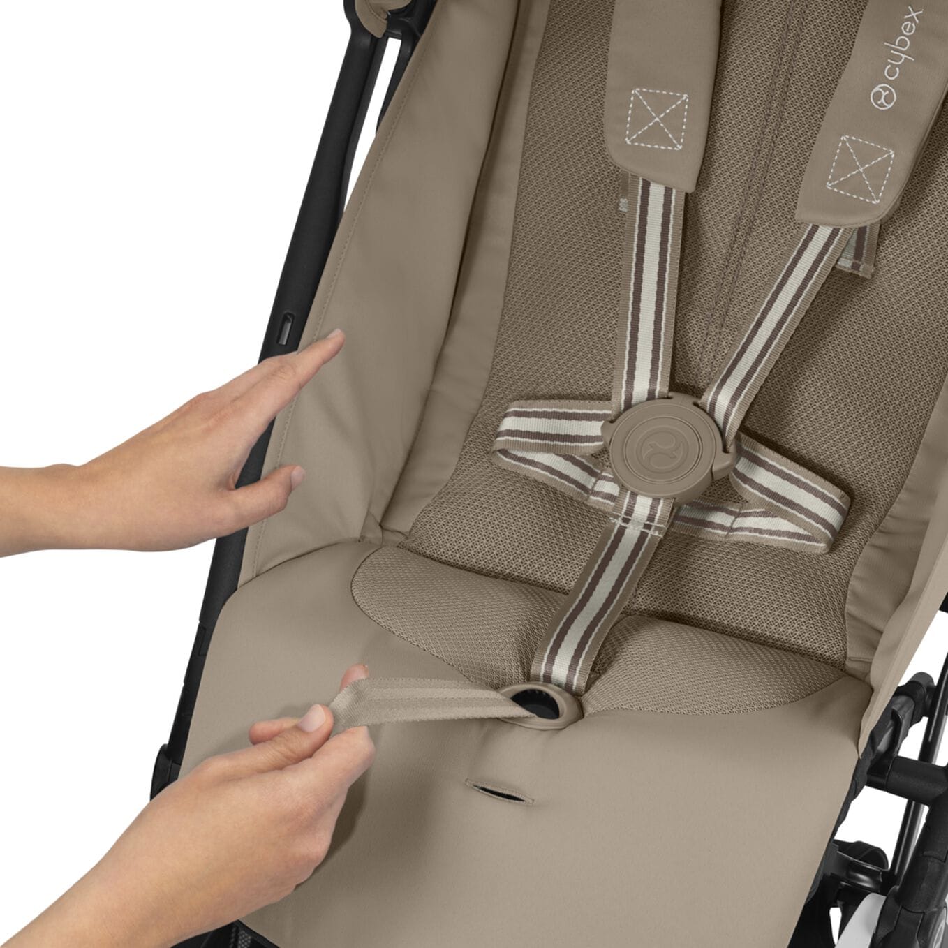 Cybex Libelle 2 Compact Stroller (with 1 Pull Harness) - Black Frame / Almond Beige - 524000607