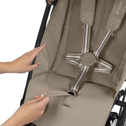 Cybex Libelle 2 Compact Stroller (with 1 Pull Harness) - Black Frame / Almond Beige - 524000607
