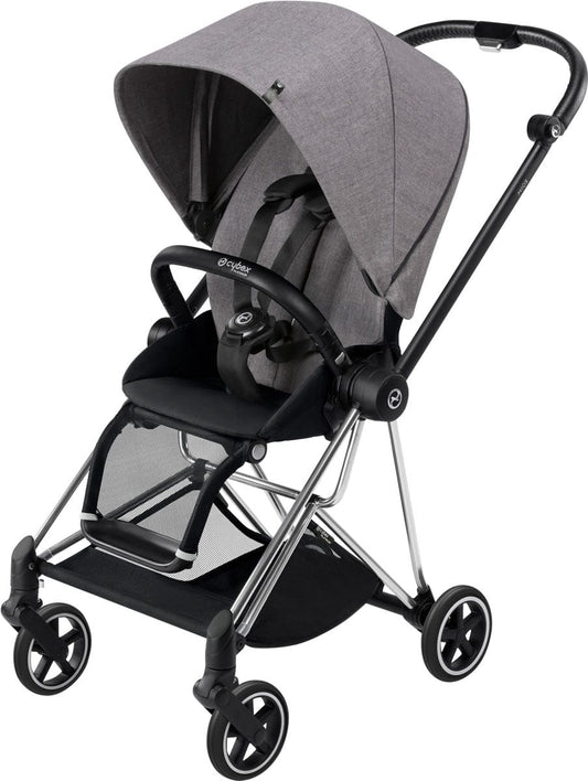 Cybex 2017 / 2018 Mios Plus Stroller - Chrome/Manhattan Grey - 517001441-517002517