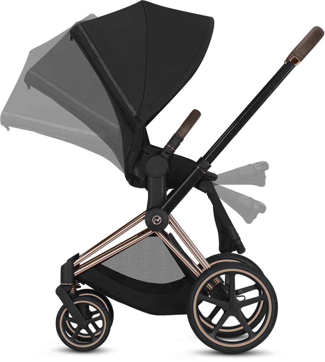 Cybex Priam 3 Complete Stroller - Chrome/Black/Premium Black - 519003529-C