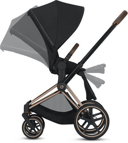 Cybex Priam 3 Complete Stroller - Chrome/Brown/Fancy Pink - 519003729-C