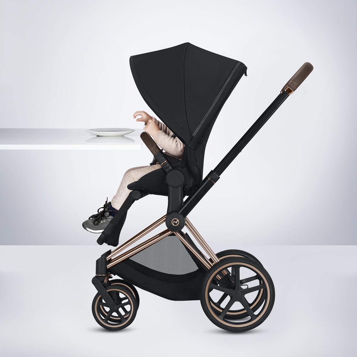 cybex e priam 3 Cybex Priam 3 Stroller Chrome Black / Manhattan Grey