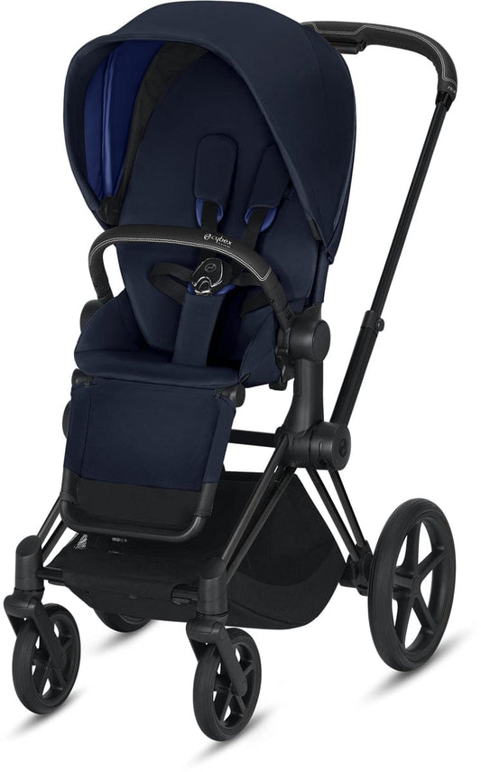 Cybex Priam 3 Complete Stroller - Matte Black/Indigo Blue - 519003303-C