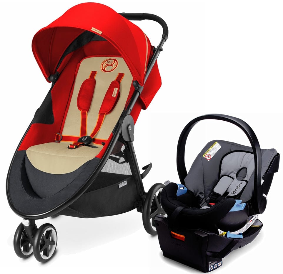 Cybex Agis M-Air3 & Aton Travel System - Autumn Gold/Cobblestone