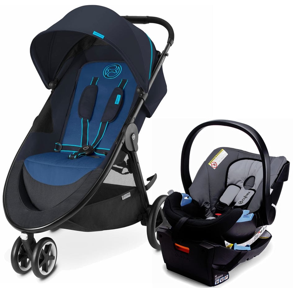 Cybex Agis M-Air3 & Aton Travel System - True Blue/Cobblestone
