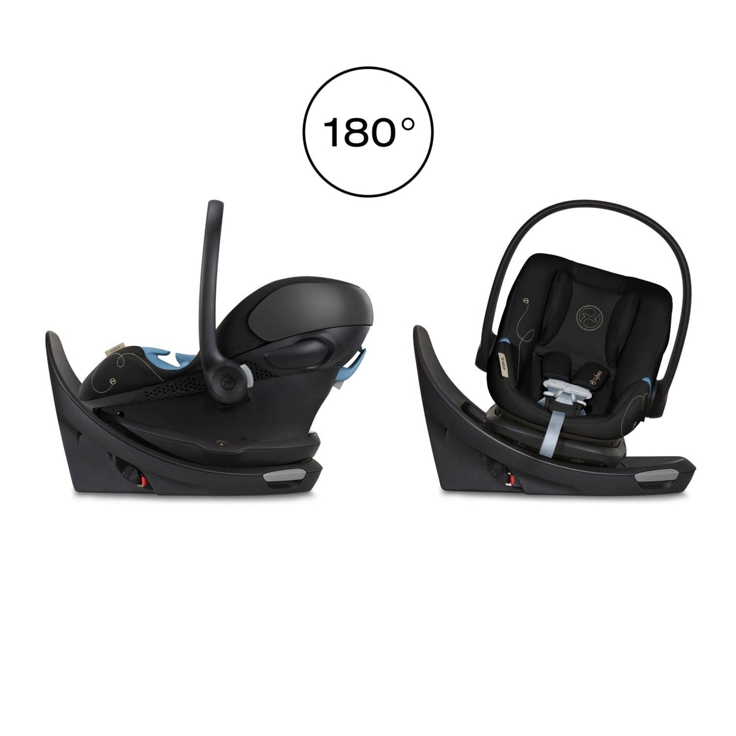 Cybex Aton G Swivel SensorSafe Rotating Infant Car Seat - Moon Black - 522005667