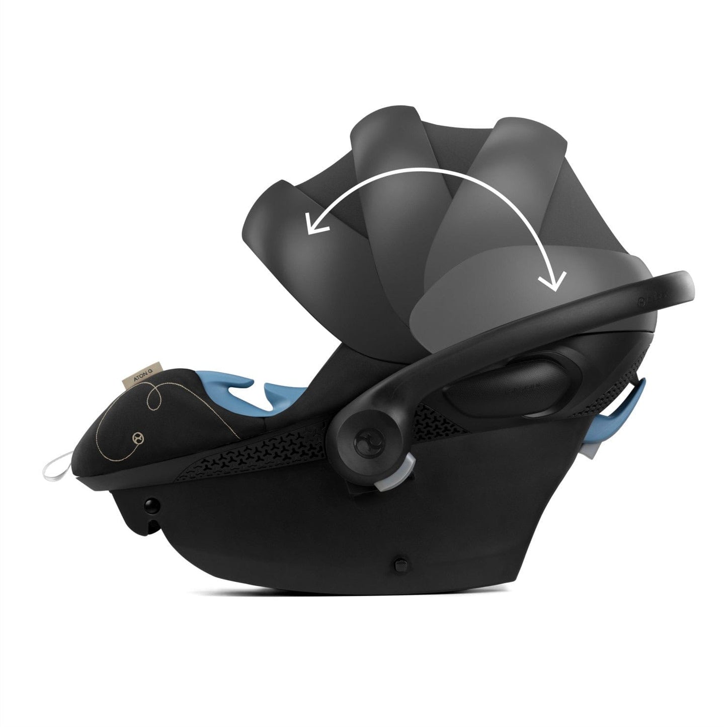 Cybex Aton G Swivel SensorSafe Rotating Infant Car Seat - Moon Black - 522005667