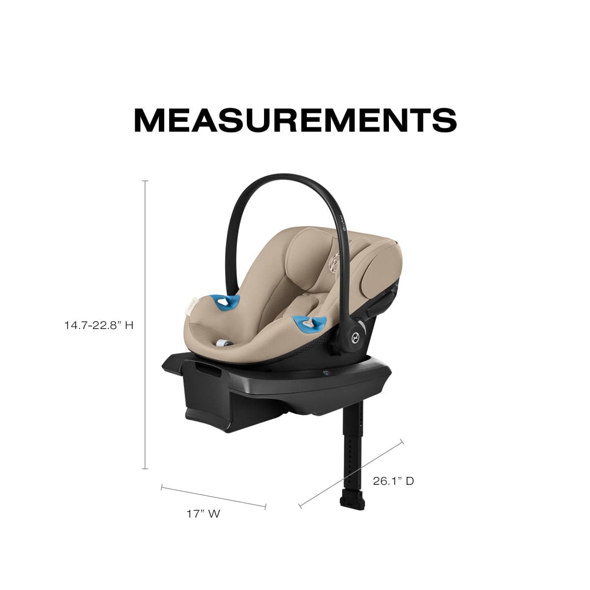 Cybex Aton G2 Infant Car Seat with Load Leg Base - Almond Beige - 524002349