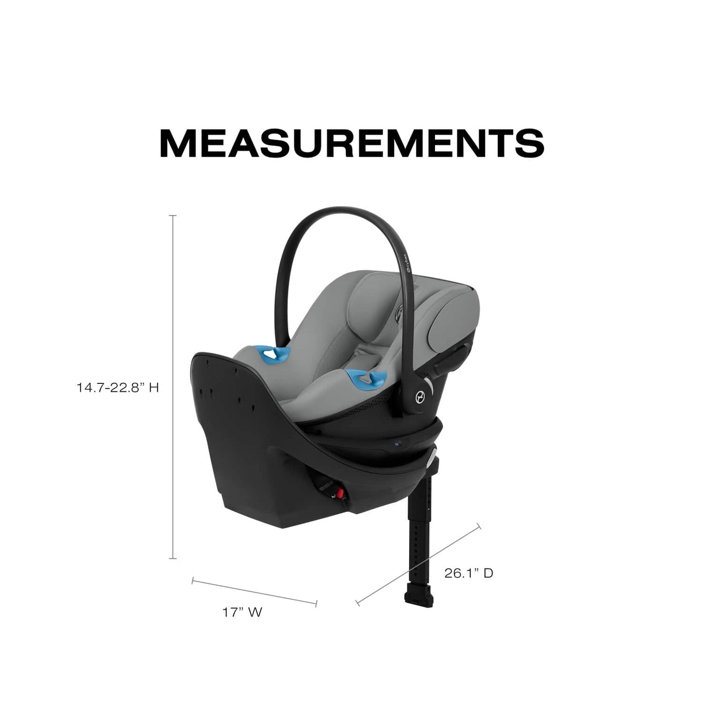 Aton G2 Swivel Infant Car Seat with Load Leg Base by Cybex Stone Grey