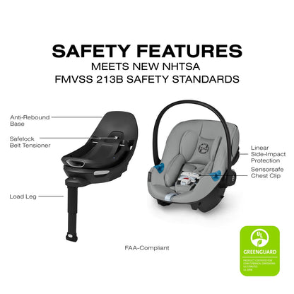 Cybex Aton G2 Swivel Infant Car Seat with Load Leg Base - Stone Grey - 524002353