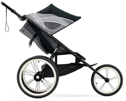 Cybex AVI Jogging Stroller Bundle - Black Frame + Bleached Sand Seat Pack - 520004147-520004221