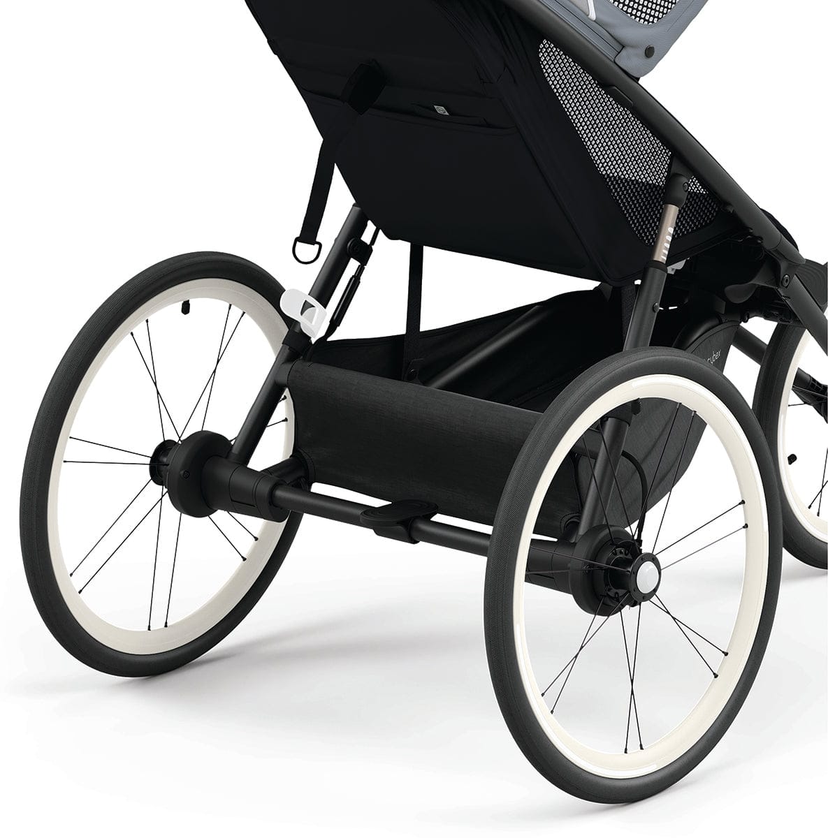 Cybex AVI Jogging Stroller Bundle - Black Frame + Medal Grey Seat Pack - 520004147-520004217