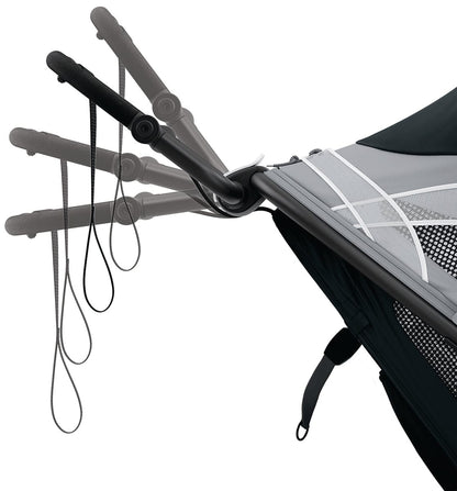 Cybex AVI Jogging Stroller Bundle - Black Frame + Medal Grey Seat Pack - 520004147-520004217