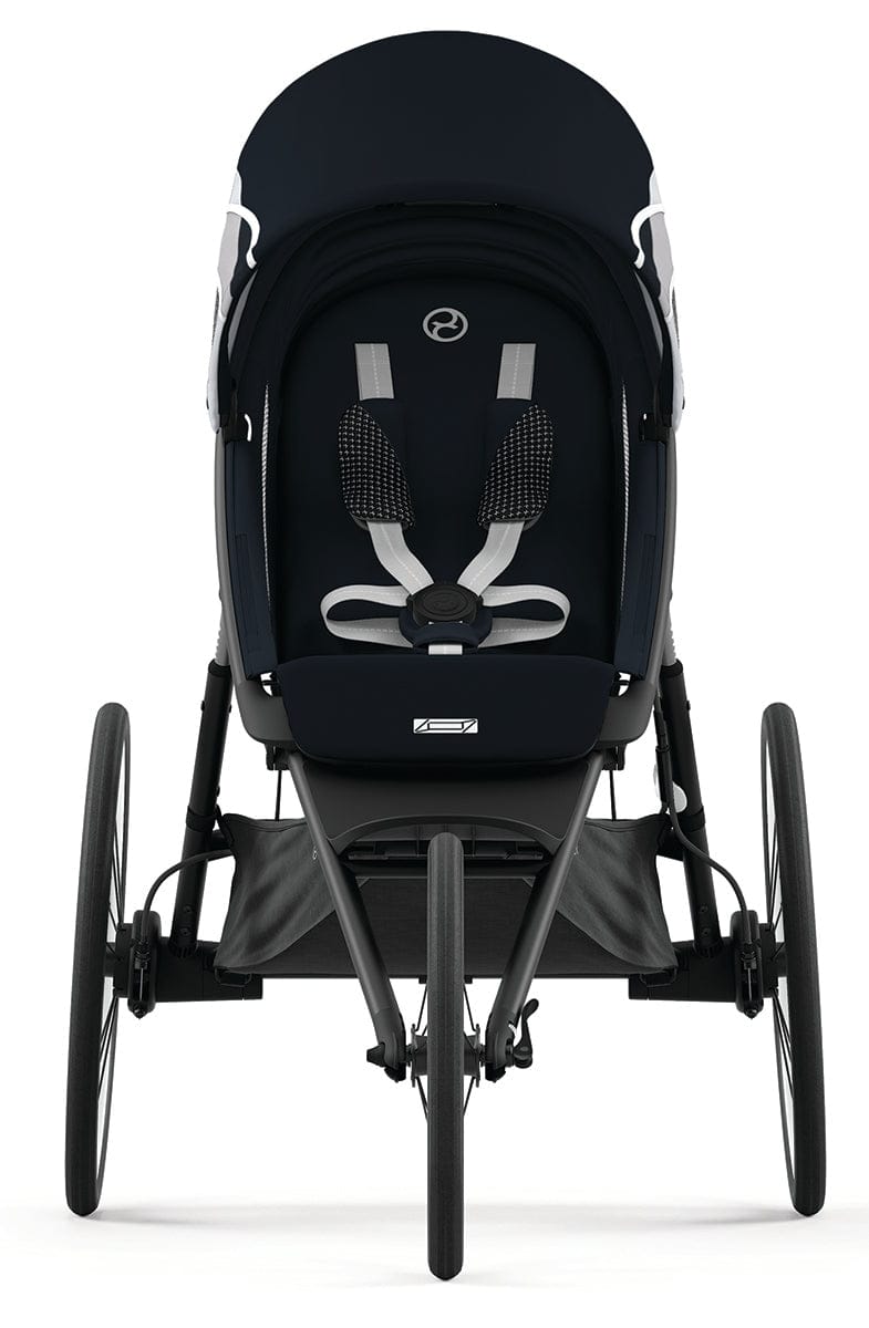 Cybex AVI Jogging Stroller Bundle - Black Frame + Medal Grey Seat Pack - 520004147-520004217