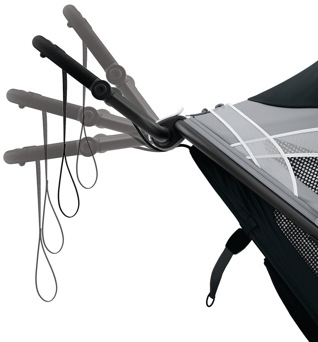 Cybex AVI Jogging Stroller Bundle - Black Frame + Silver Pink Seat Pack - 520004147-520004219