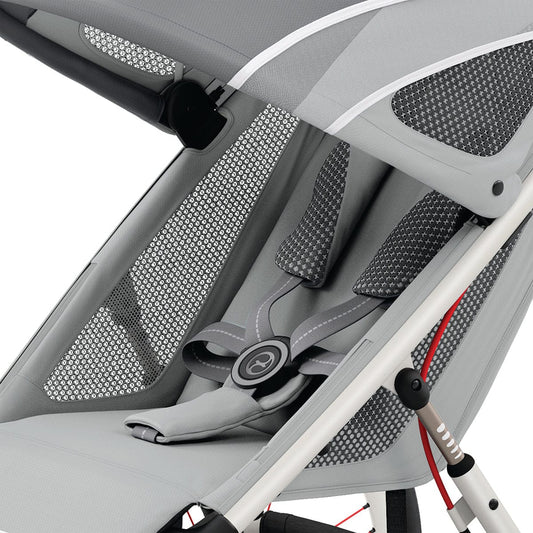 Cybex AVI Jogging Stroller Bundle - Black/Pink Frame + Medal Grey Seat Pack - 520004341-520004217