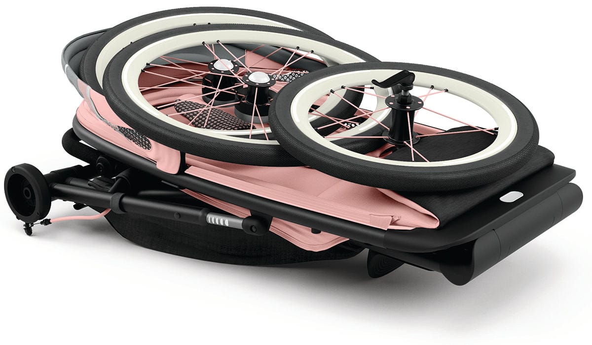 Cybex AVI Jogging Stroller Bundle - Black/Pink Frame + Silver Pink Seat Pack - 520004341-520004219